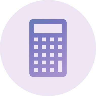 hesap makinesi web simgesi, basit vektör illüstrasyonu