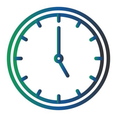 Color clock icon vector illustration