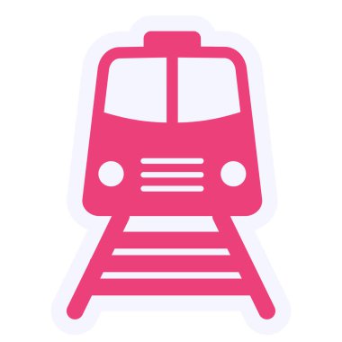 tren. Web simgesi basit illüstrasyon