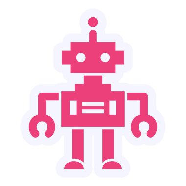 Robot simgesinin vektör illüstrasyonu