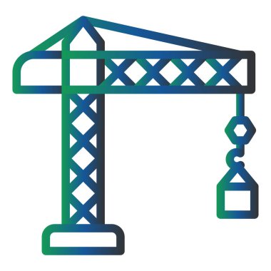Vinç. Web simgesi basit illüstrasyon 