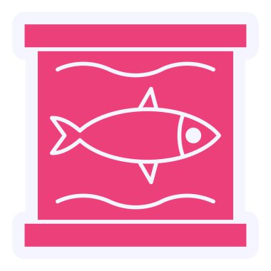 Aquarium fish, icon modern simple illustration 