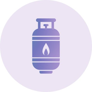 Gas Cylinder illustration, web icon 