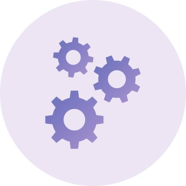 Cogwheel Vektör Kabartma Simgesi Tasarımı