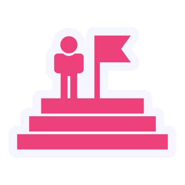 Role Model flat icon, vector illustration