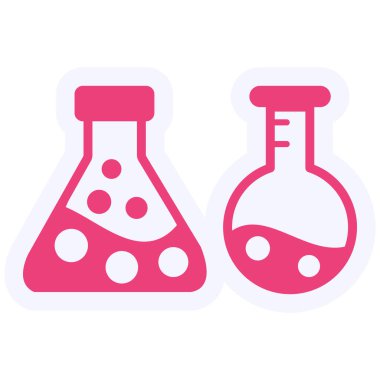 Deney Vektörü Kabartma Simgesi Tasarımı 