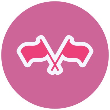 Bayraklar. Web simgesi basit illüstrasyon