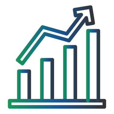 Business Growth illustration, minimal flat icon 