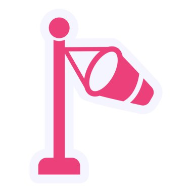 vector illustration of Wind Direction simple web icon