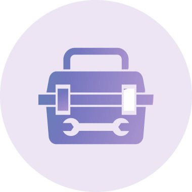 Araç Kutusu Vektör Kabartma Simgesi Tasarımı 