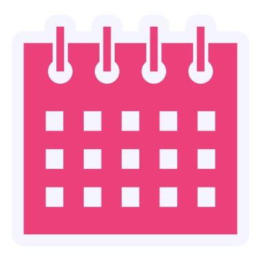 Takvim simgesi vektör illüstrasyonu 