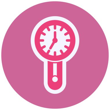 Color clock icon vector illustration