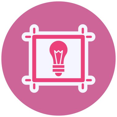 Fikir Vektörü Kabartma Simgesi Tasarımı 