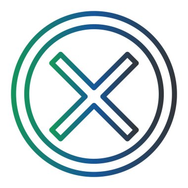 İptal et. Web simgesi basit illüstrasyon