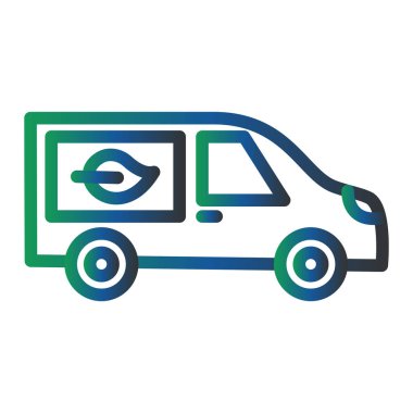 web icon simple illustration of Eco car