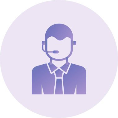 Commentator avatar. web icon illustration