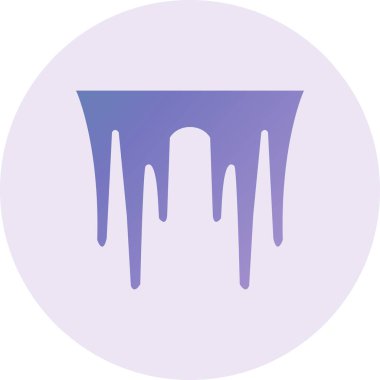 Buz saçakları. Web simgesi basit illüstrasyon