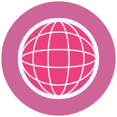 dünya simgesi, vektör illüstrasyonu 