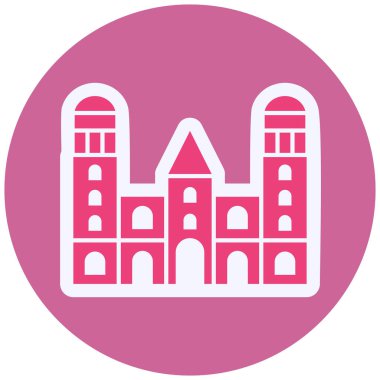 Kiliseye. Web simgesi basit illüstrasyon