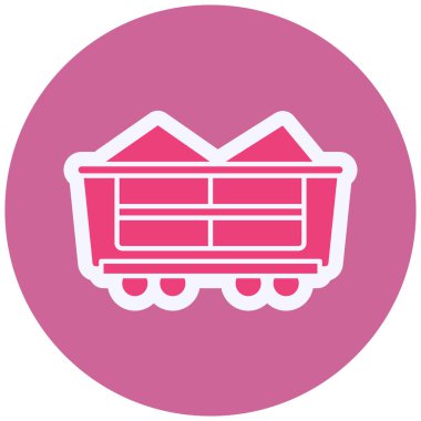 El arabası. Web simgesi basit illüstrasyon