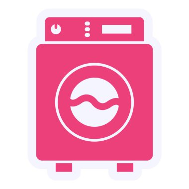 Çamaşır. Web simgesi basit illüstrasyon