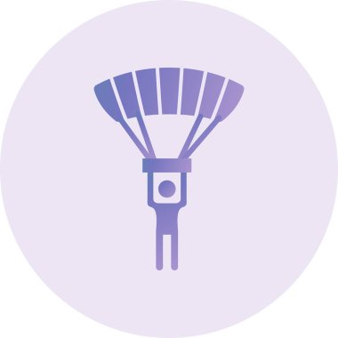 Skydiving simgesinin vektör çizimi