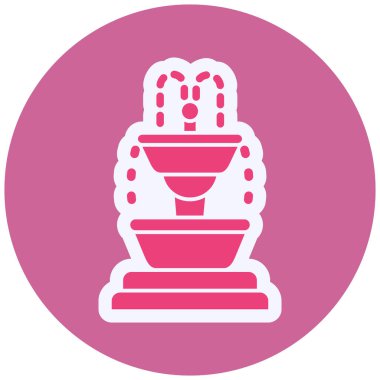 simple icon of Fountain , website browser icon illustration