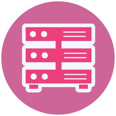 Sunucu. Web simgesi vektör illüstrasyonu