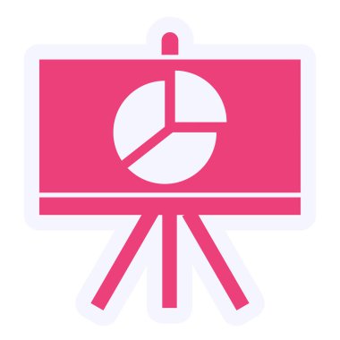 Sunum tahtası simgesi vektör illüstrasyonu