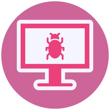 Virüs simgesinin vektör illüstrasyonu