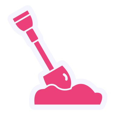 Kürek. Web simgesi basit illüstrasyon