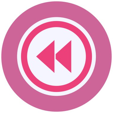 Backward web icon vector illustration