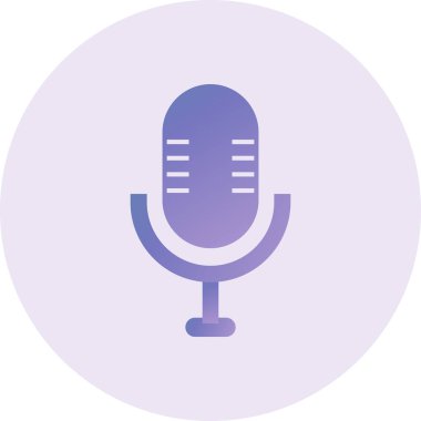 mikrofon simgesi vektör illüstrasyonu