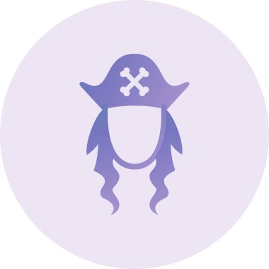 Lady pirate. web icon simple design