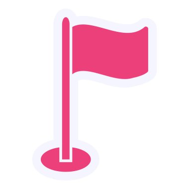 Bir bayrak simgesinin vektör illüstrasyonu