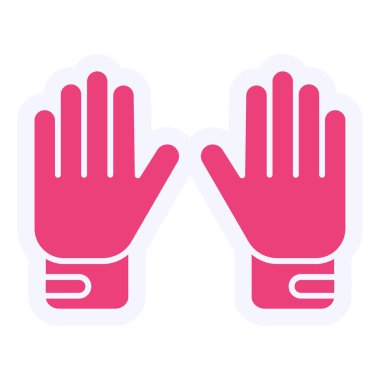 Eldiven. Web simgesi basit illüstrasyon