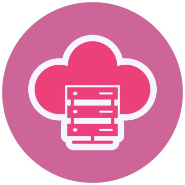 Sunucu. Web simgesi vektör illüstrasyonu