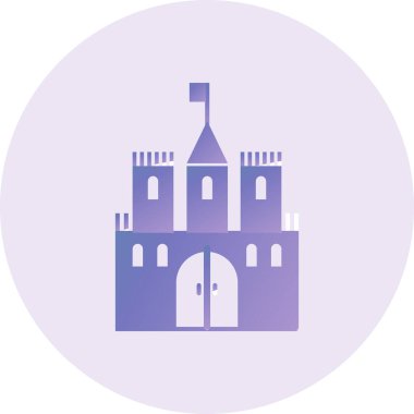 Şato. Web simgesi basit illüstrasyon