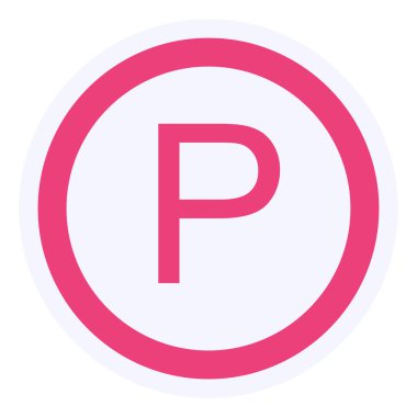 Park işareti vektör simgesi