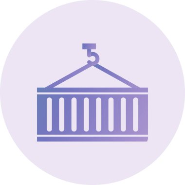 Modern b 'nin vektör çizimi kargo simgesinden yoksun