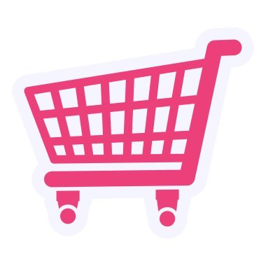 shopping cart icon, simple illustration