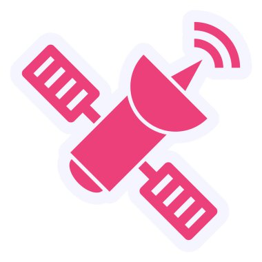 Uydu simgesinin vektör illüstrasyonu