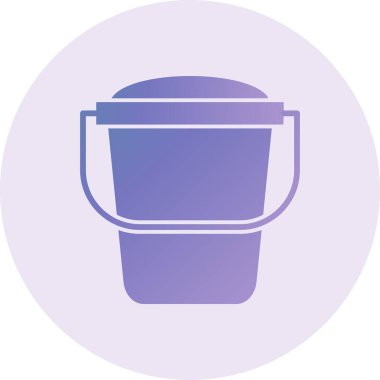 web icon, simple illustration of Bucket