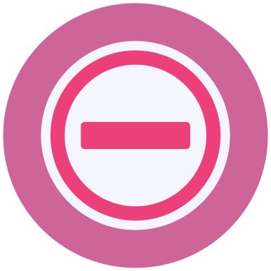 Eksi. Web simgesi basit illüstrasyon