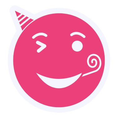 gülen yüz ifadesi vektör illüstrasyonu