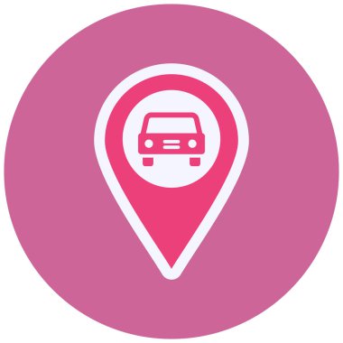 Araba Yer Tutucu Vektör Sembol Tasarımı 