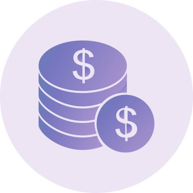 web icon, simple illustration of Coins