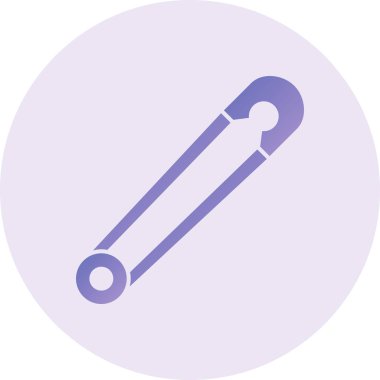 Tek izole edilmiş iğne simgesinin vektör çizimi