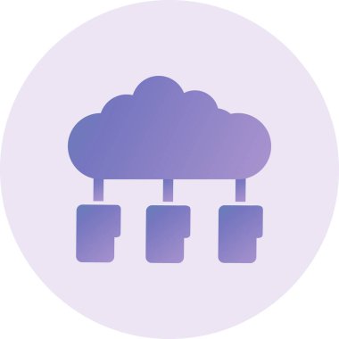  Cloud Computing and network colored vector icon