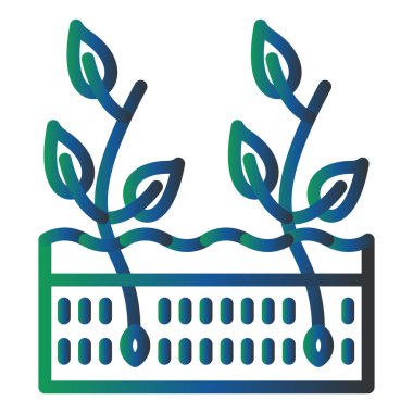 Bitki. Web simgesi basit illüstrasyon